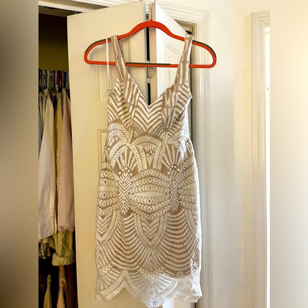 White Hello Molly mini dress for bride or graduate, size 6, never worn